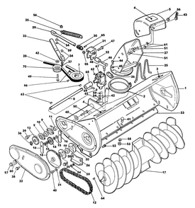 Collector Housing (Snowthower) Diagram and Parts List for 62542C (K00000001-K99999999)(1991) Lawn Boy Lawn Tractor